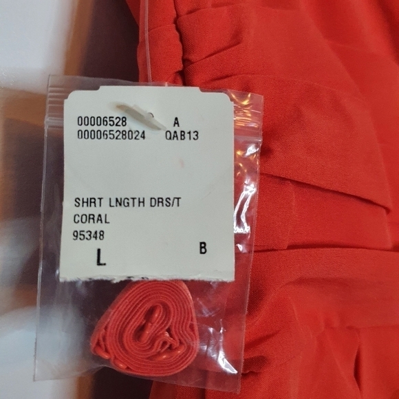 Forever 21 Coral Short Dress Size L - Picture 9 of 12